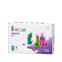 TOY LOGIC - Set Masa Moldeable Hey Clay Monstruos x 6 Envases