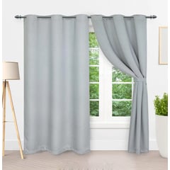 ELEGANT - CORTINA ANTI-LUZ BLACKOUT argolla COLOR GRIS 220X260 cm