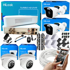 HILOOK - KIT HIKVISION DVR 4CH 1080P + 4 CÁMARAS DE SEGURIDAD CCTV