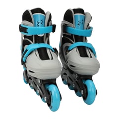 ZOOM SPORT - Patines en Linea 4 Ruedas Gris Azul Zoom Sports T_35-38