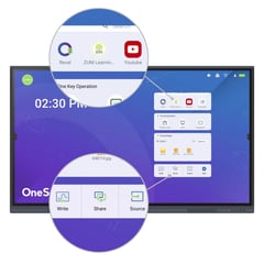 ONESCREEN - Pantalla inteligente Touch 65 pulgadas Android 11 4k HD