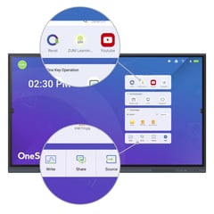 ONESCREEN - Pantalla inteligente Touch 75 pulgadas Android 11 4k HD