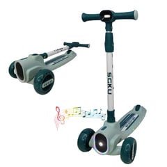 BABY ON - Patineta Scooter Plegable 3 Ruedas Musical, Luz Y Sonidos