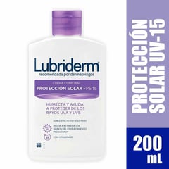 LUBRIDERM - Crema Protección Solar SPF 15 X 200 ml