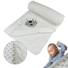 GENERICO - Cobija termica cobertor ovejero doble faz para bebe beige