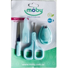 NUBY - Cortauñas kit cuidado las uñas moby azul