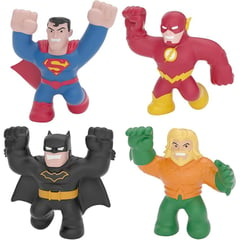 MOOSE - Figuras heroes goo jit zu x4 , aquaman, batman, superman , the flash