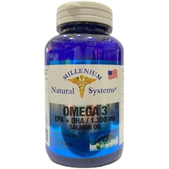 MILLENIUM NATURAL SYSTEM - Omega 3 salmon 1300mg epa + dha 100 softgels natural systems