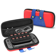 GENERICO - Estuche Rojo Compatible con Nintendo Switch OLED y Lite