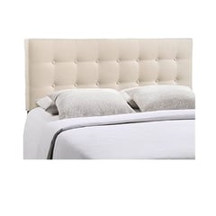 BANZAY - Cabecero Cama King Cuadros Ecocuero - Beige