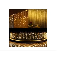 AMERICO SHOP - Cortina de Luces de Navidad 3m x 45 cm Luz Calida Decorativas