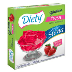 DIETY - Gelatina Fresa X 10 5G