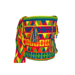 ARTESANAL - Mochila Wayúu Hecha a Mano 100 Original Colombiana WD-28