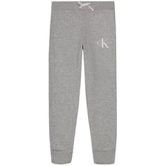 CALVIN KLEIN - Pantalónes De Chándal Con Logo Monograma Gris Niña