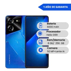 TECNO MOBILE - Tecno Pova 5 Dual Sim 256 Gb Hurricane Blue 8 Gb Ram