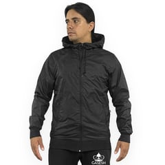 GENERICO - Chaqueta hombre deportiva impermeable rompeviento ganesh r01 - negro