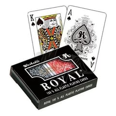 GENERICO - Juego Cartas Royal Poker Baraja Naipes Plástico Alta Calidad