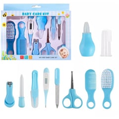 FRAGOLA KIDS - Kit De Higiene Cuidado Para Bebe 10 Pzas Azul