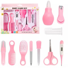 FRAGOLA KIDS - Kit De Higiene Cuidado Para Bebe 10 Pzas Rosado