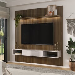 BERTOLINI - Mueble para TV 75 en MPD 180cm incluye Luces LED y Soporte para TV