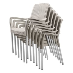 RIMAX - Silla Shia CON Brazos SET X 6 UND - Taupe