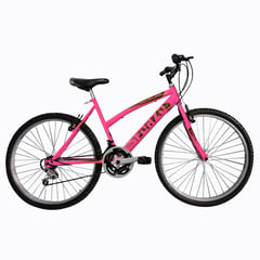 SFORZO - Bicicleta Niña Rin 24 En Aluminio 18 Cambios Rosado