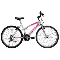 SFORZO - Bicicleta Niña Rin 24 En Aluminio 18 Cambios Blanco