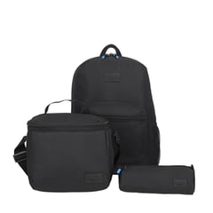 SAMSONITE - Set Xtrem Morral + Lonchera + Cartuchera Negro