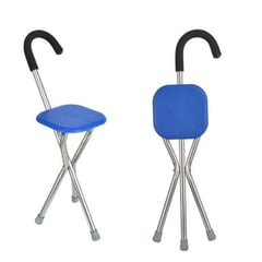 GENERICO - Baston Plegable Silla Asiento Ayuda Caminar