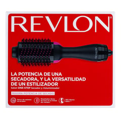 REVLON - Secador Cepillo Alisador Voluminizador Color Negro