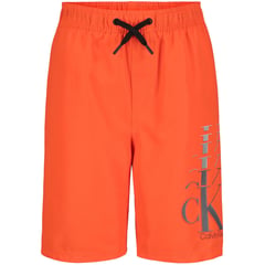 CALVIN KLEIN - Bermuda Con Logo Rosado Niño Naranja