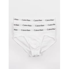 CALVIN KLEIN - 3 Pack De Calzoncillo Blanco Algodón Hip Brief