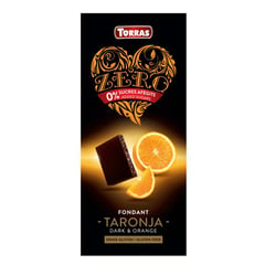 TORRAS - Chocolatina Zero Negro/Naranja X 125Gr