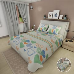 ELEGANCE - Juego de Sábanas en algodón 180 hilos cama doble 1.40 x 1.90