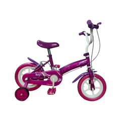 GW - Bicicleta Infantil Bugs Con Auxiliares Rin 12 Morada