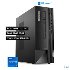 LENOVO - PC THINKCENTRE NEO 50s CORE I7-12700 32GB RAM 512GB SSD 1TB HDD WIN11.