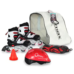 QMAX - Patines Ajsutables con Kit Protección Para niños 30-33