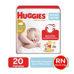 HUGGIES - Pañales Natural Care Etapa 0/Recién Nacido X 20Und