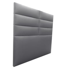 NEW CONFORT - Cabecero entero Sweep 200x120 Ecocuero Gris