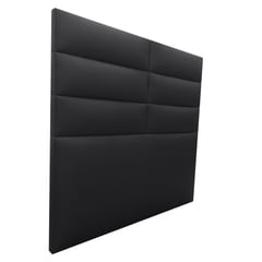 NEW CONFORT - Cabecero entero Sweep 100x120 Ecocuero Negro