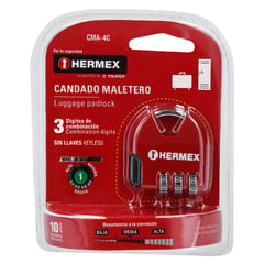 HERMEX - Candado maletero de combinación 36 mm original equipaje viajes avion