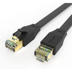 QGEEM - Cable De Red Cat8 Ethernet Conector Rj45 40 Gbps Plano 1.8m