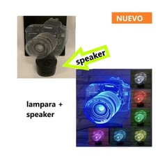 GENERICO - LAMPARA LED CON SPEAKER AVION JET CON MUSICA HOLOGRAFICO FIGURAS