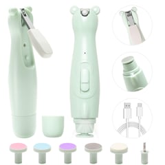 CARER SPARK - Kit Para Bebes Eléctrica Pulidor Uñas Cortaúñas Silencio