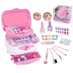 KIDSHOP - Maquillaje Real Para Niñas, Lavable Y No Tóxico Maleta 1246