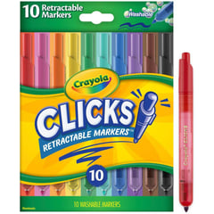 CRAYOLA - Marcadores Clicks Con Puntas Retráctiles X 10