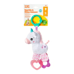 BRIGHT STARTS - Unicornio Sonajero Bebe Rosa 11122