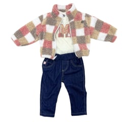 MATI MARIA TIRITAS - Conjunto bebe niña chaqueta acolchada body jogger tipo jean