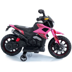 BEBESUNITA - Moto carro Electrica 12v Niño Niña 1a 3 año Usb Mp3 - Rosado