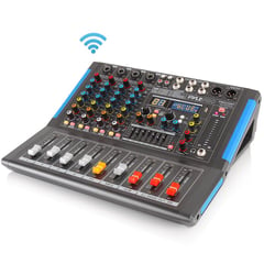 PYLE - Mezclador de DJ de 4 canales Negro -PRO PMXU46BT
